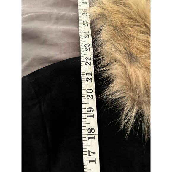 VINTAGE Uniform John Paul Richard’s Suede Jacket Faux Fur Collar L - Picture 15 of 16
